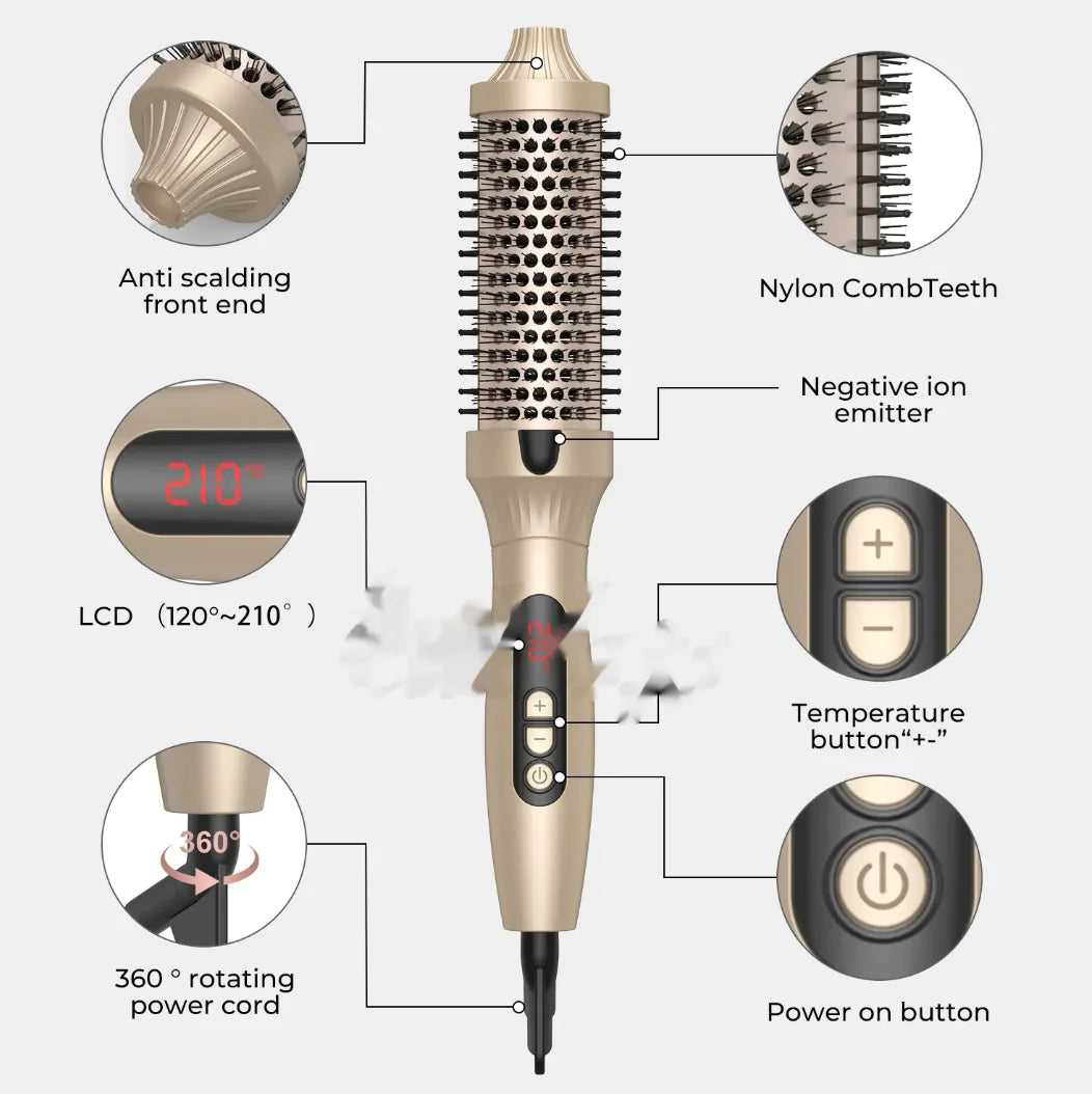 The Curl Club - Luxe heat curl brush
